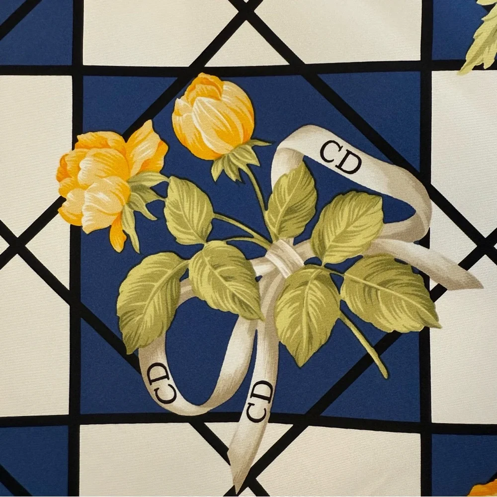 Authentic Christian Dior Silk Scarf 34”